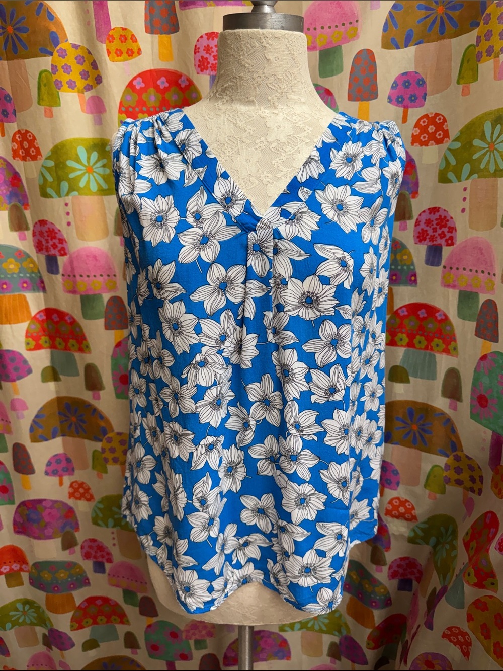 Saint Tropez West Floral Tank Top. Medium